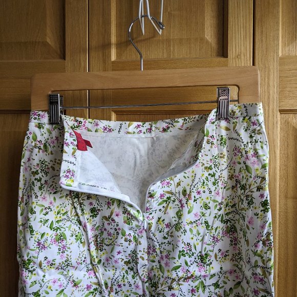 BCBGMaxAzria white floral cotton skirt size 6 - Picture 3 of 4
